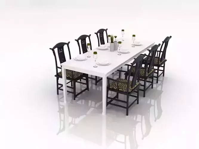 A dining table