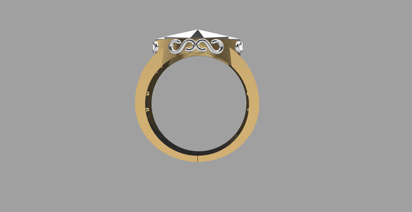Men ring with star 3D print model_17