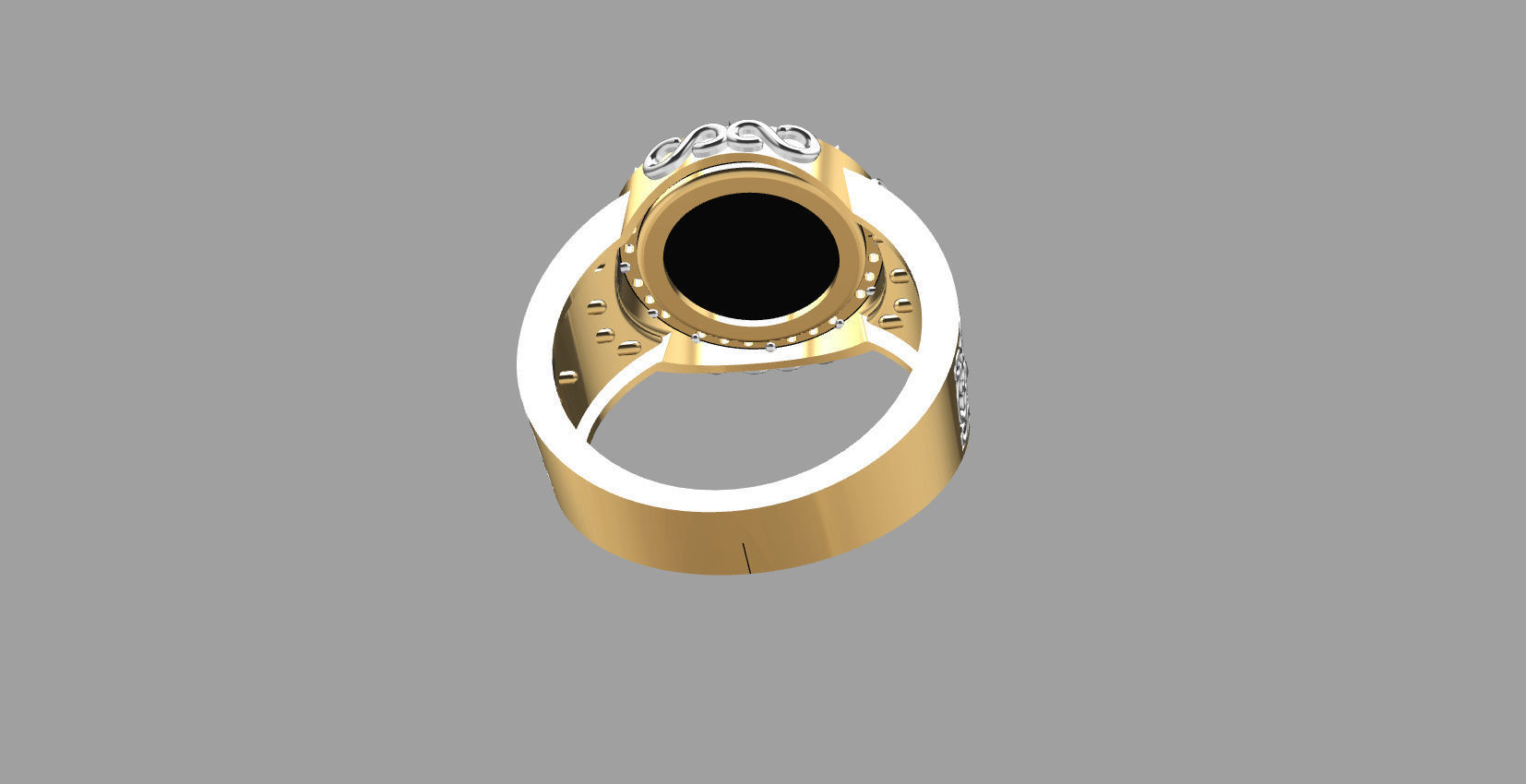 Men ring with star 3D print model_23