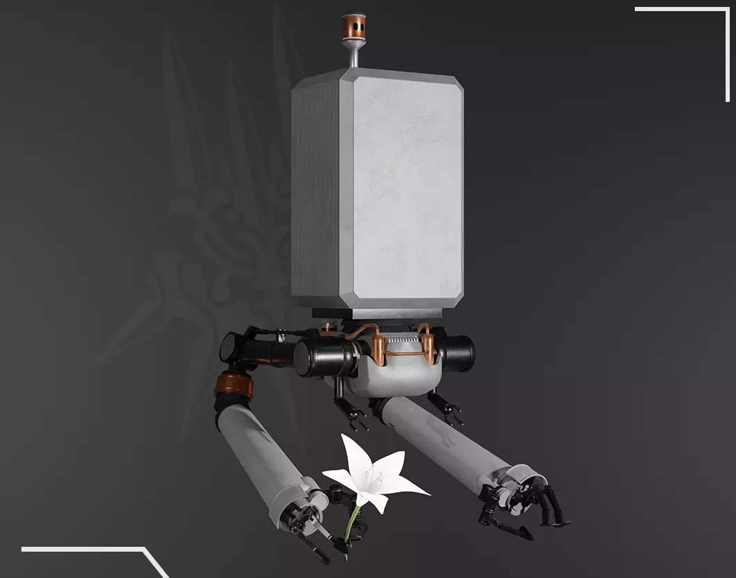 POD 042 and Lunar Tear 3D Model Nier Automata 3D model_0