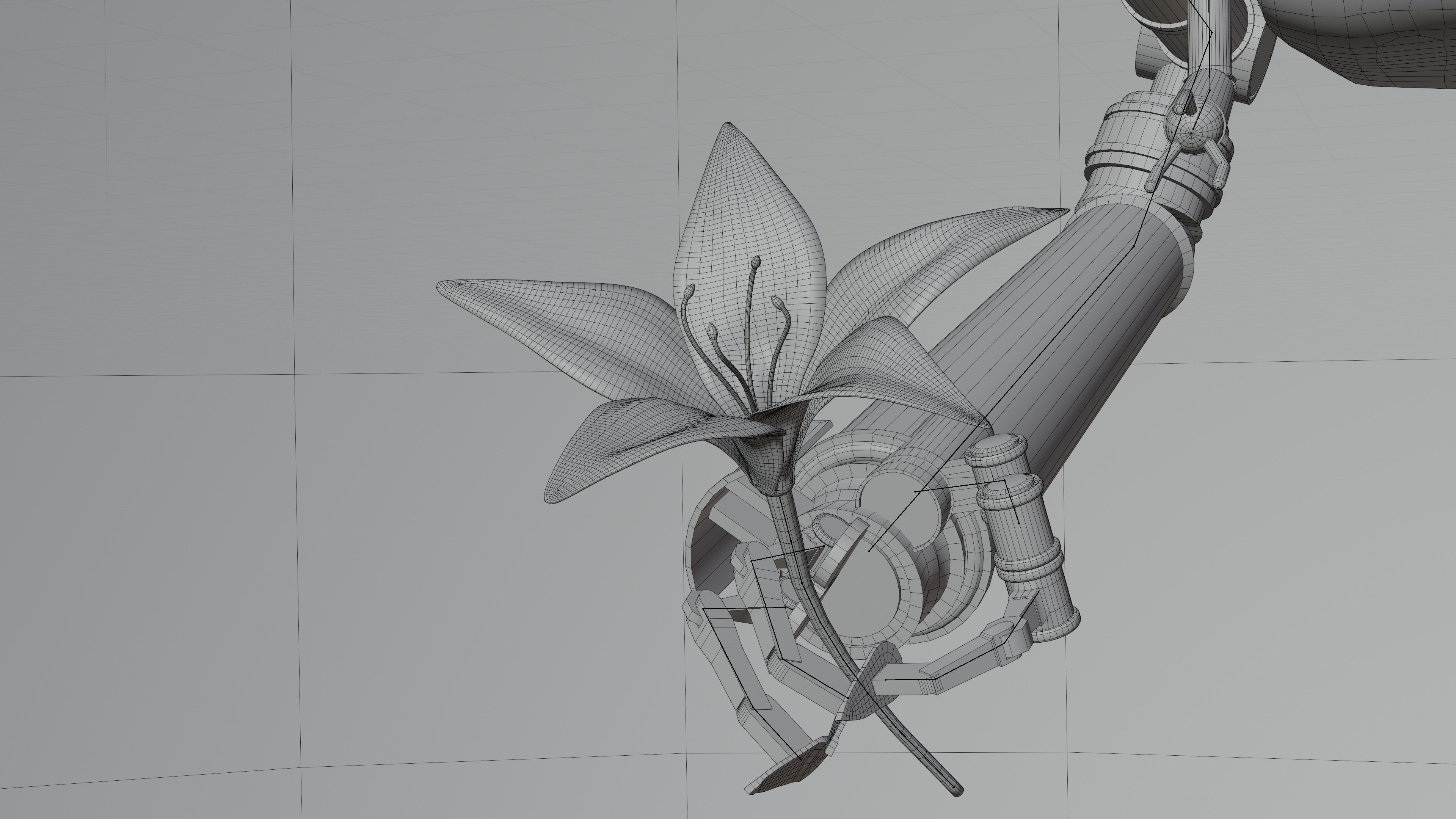 POD 042 and Lunar Tear 3D Model Nier Automata 3D model_9