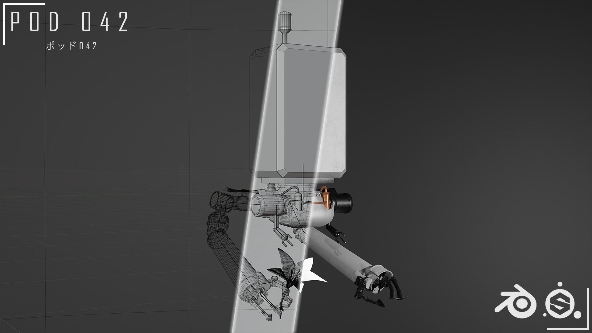 POD 042 and Lunar Tear 3D Model Nier Automata 3D model_2