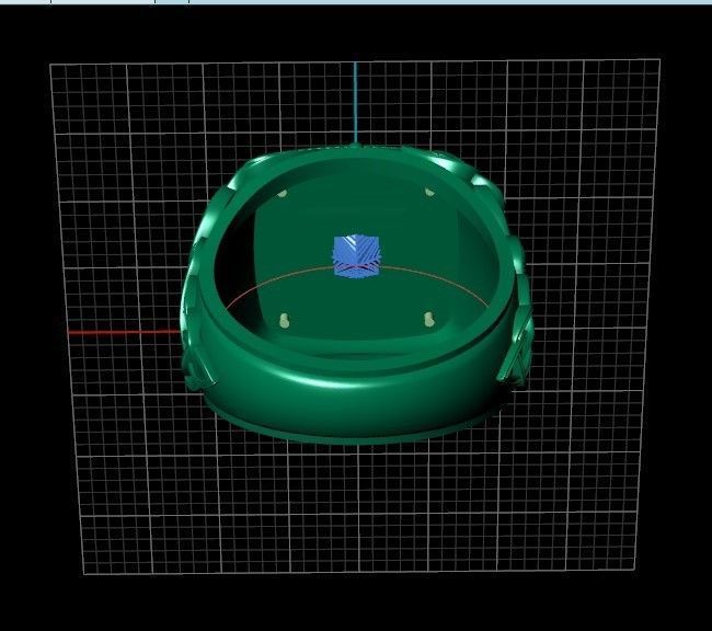 stylish man ring with patterns signet heavyweight 406 3D print model_26