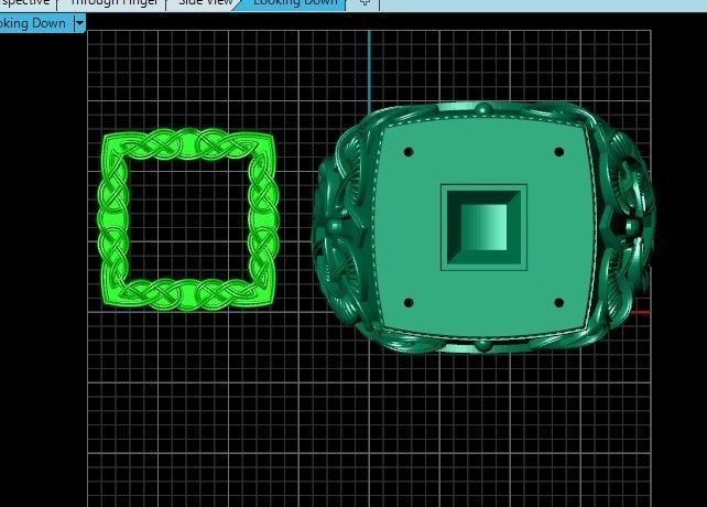 stylish man ring with patterns signet heavyweight 406 3D print model_51