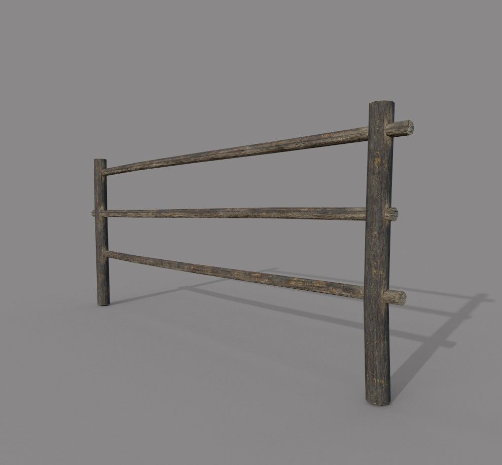 Modular Medieval House Low-poly 3D model_29