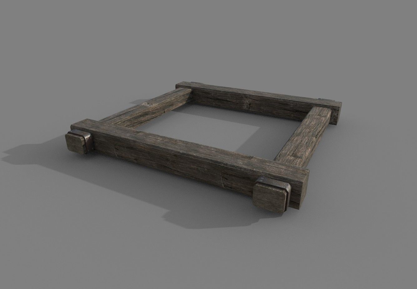 Modular Medieval House Low-poly 3D model_36