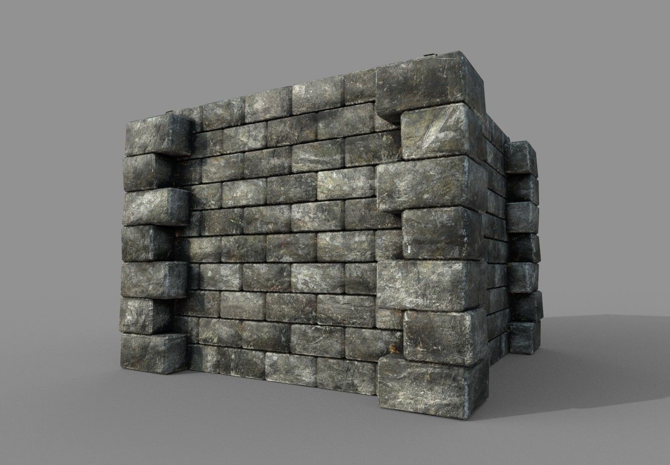 Modular Medieval House Low-poly 3D model_30