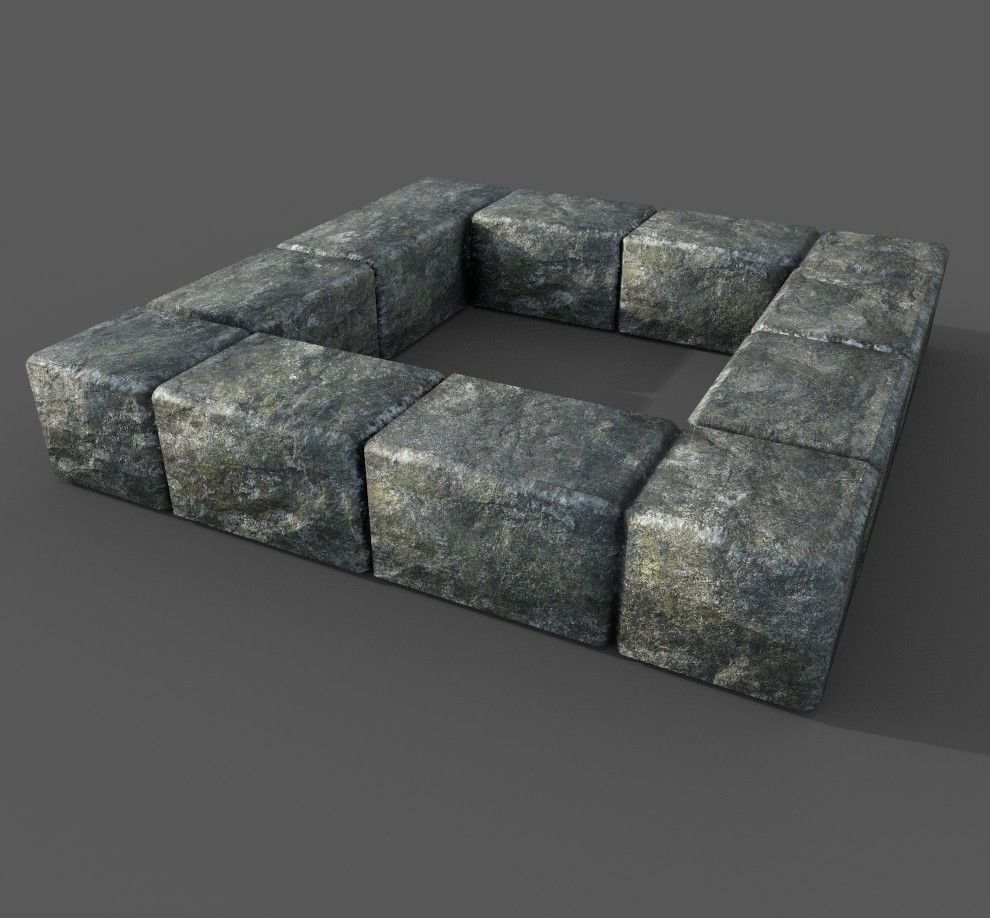 Modular Medieval House Low-poly 3D model_44