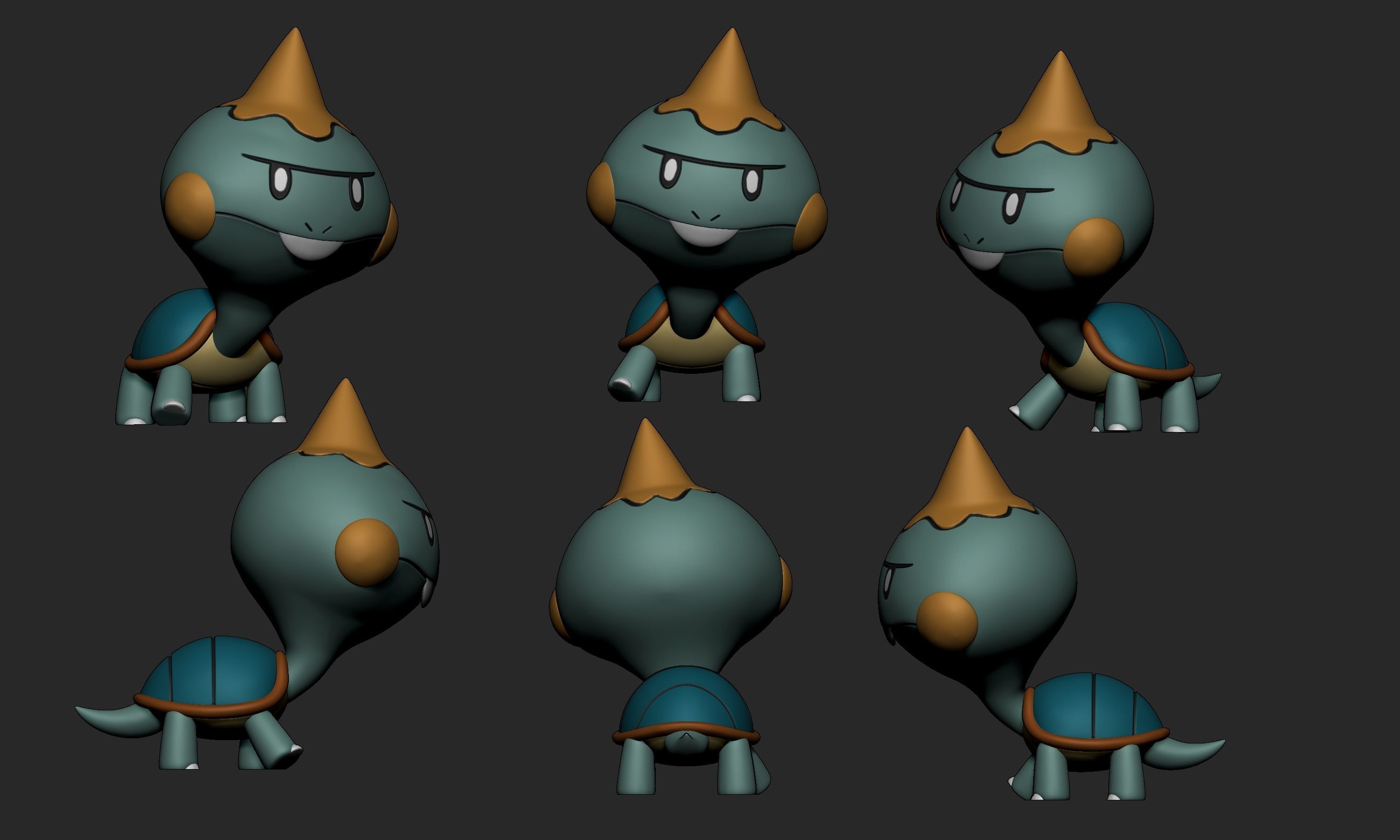 Pokemon - Chewtle and Drednaw with 2 poses 3D print model_7