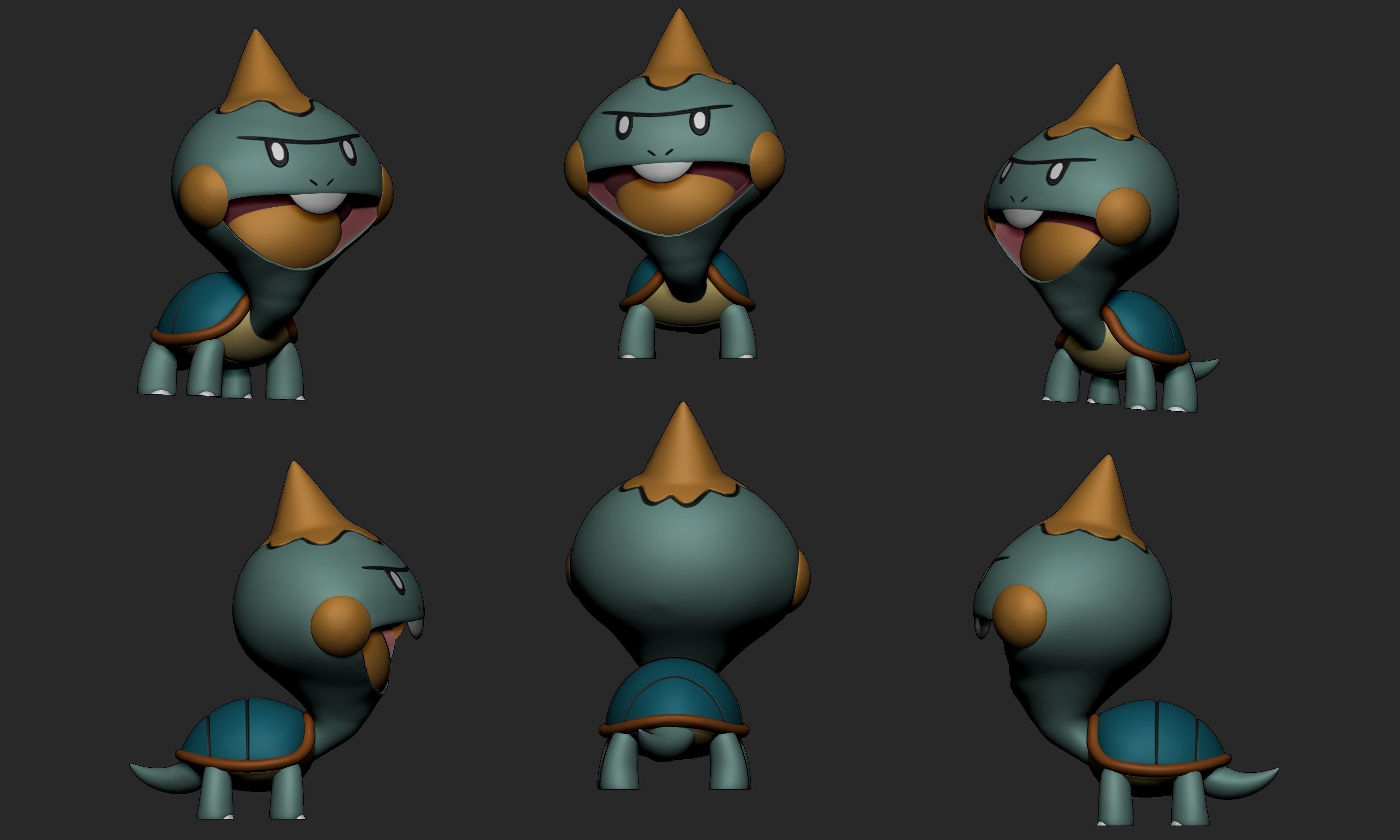 Pokemon - Chewtle and Drednaw with 2 poses 3D print model_3