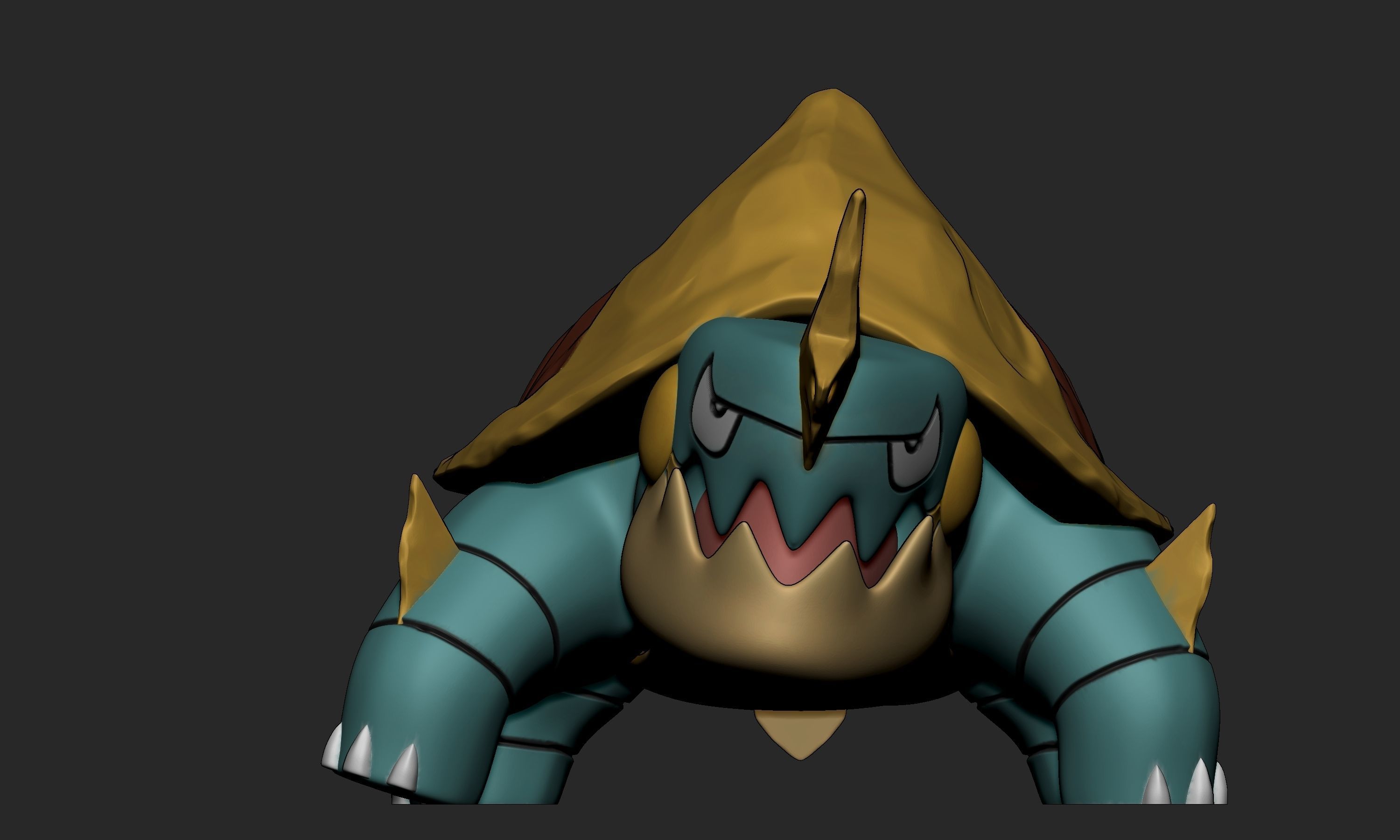 Pokemon - Chewtle and Drednaw with 2 poses 3D print model_13