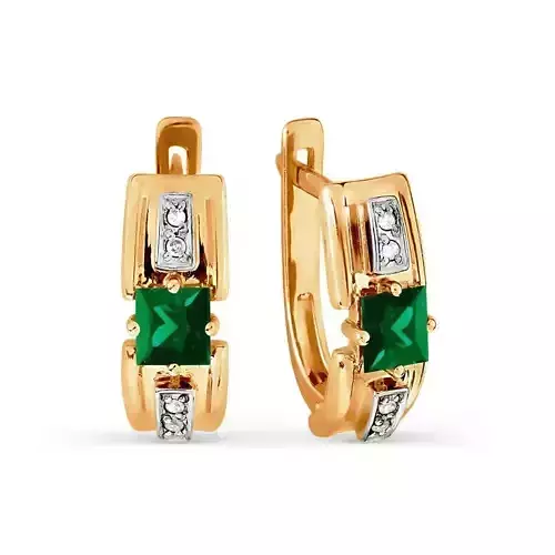  stylish elegant earrings with emeralds and diamonds 408