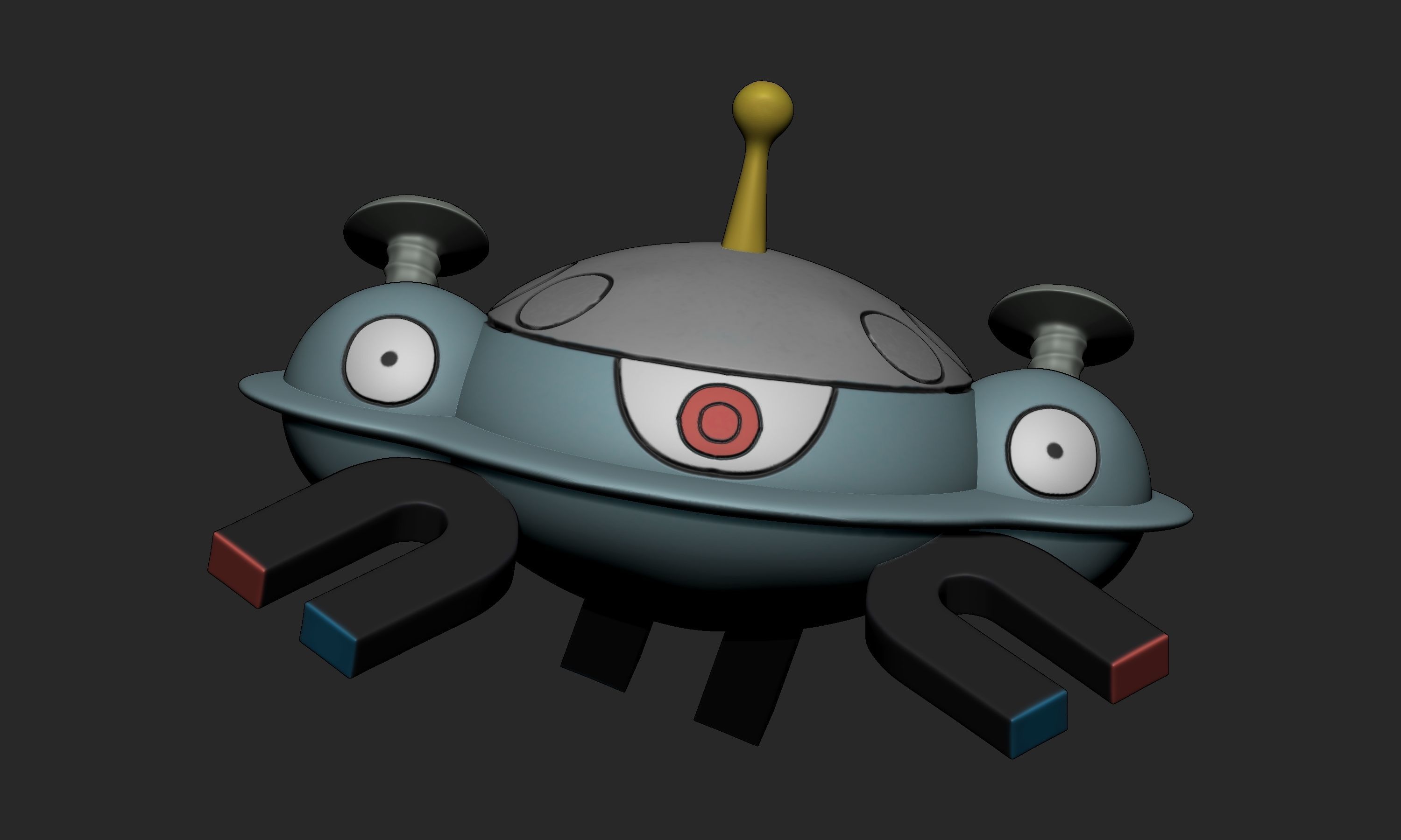 Pokemon - Magnemite Magneton and Magnezone with 2 poses 3D print model_23
