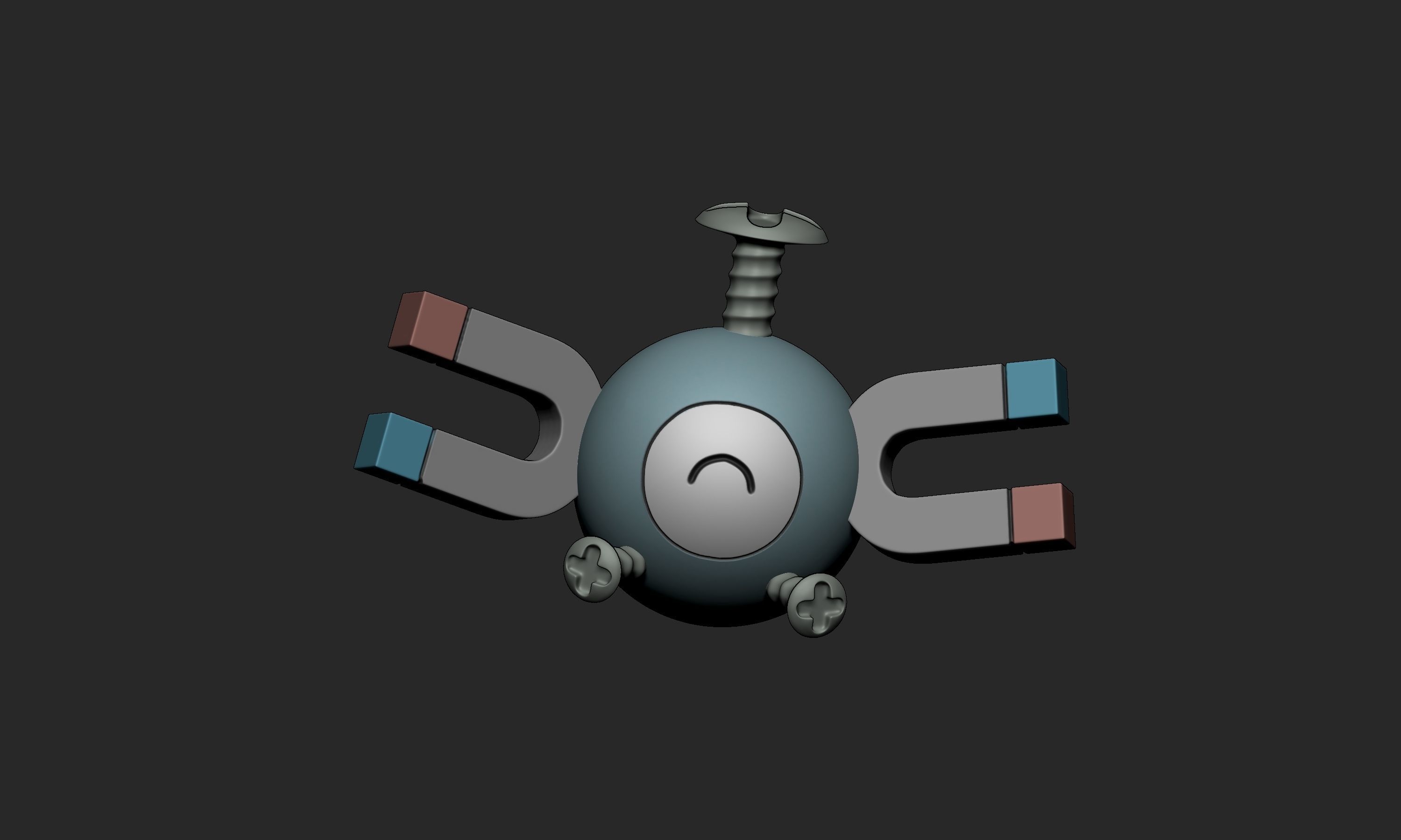Pokemon - Magnemite Magneton and Magnezone with 2 poses 3D print model_6