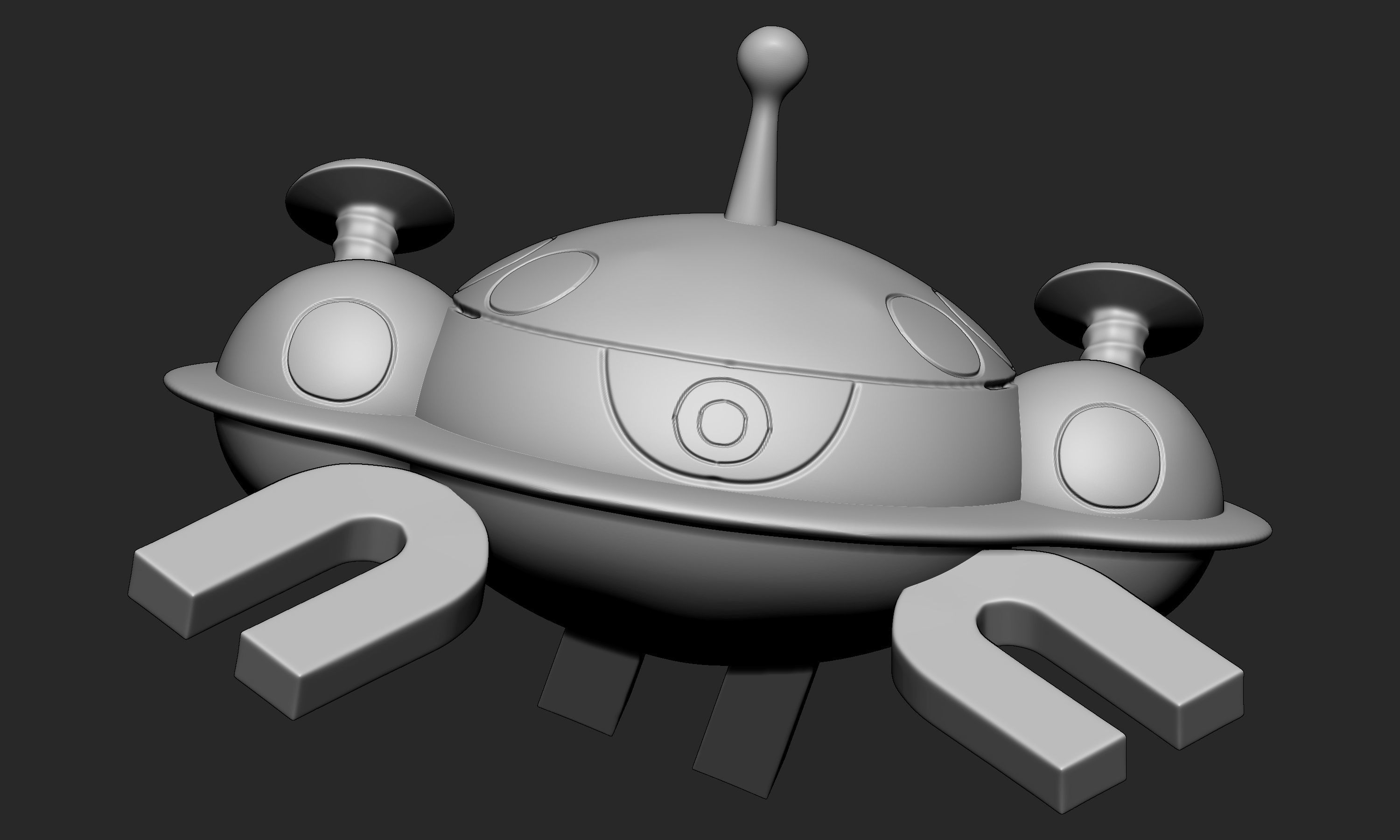 Pokemon - Magnemite Magneton and Magnezone with 2 poses 3D print model_27