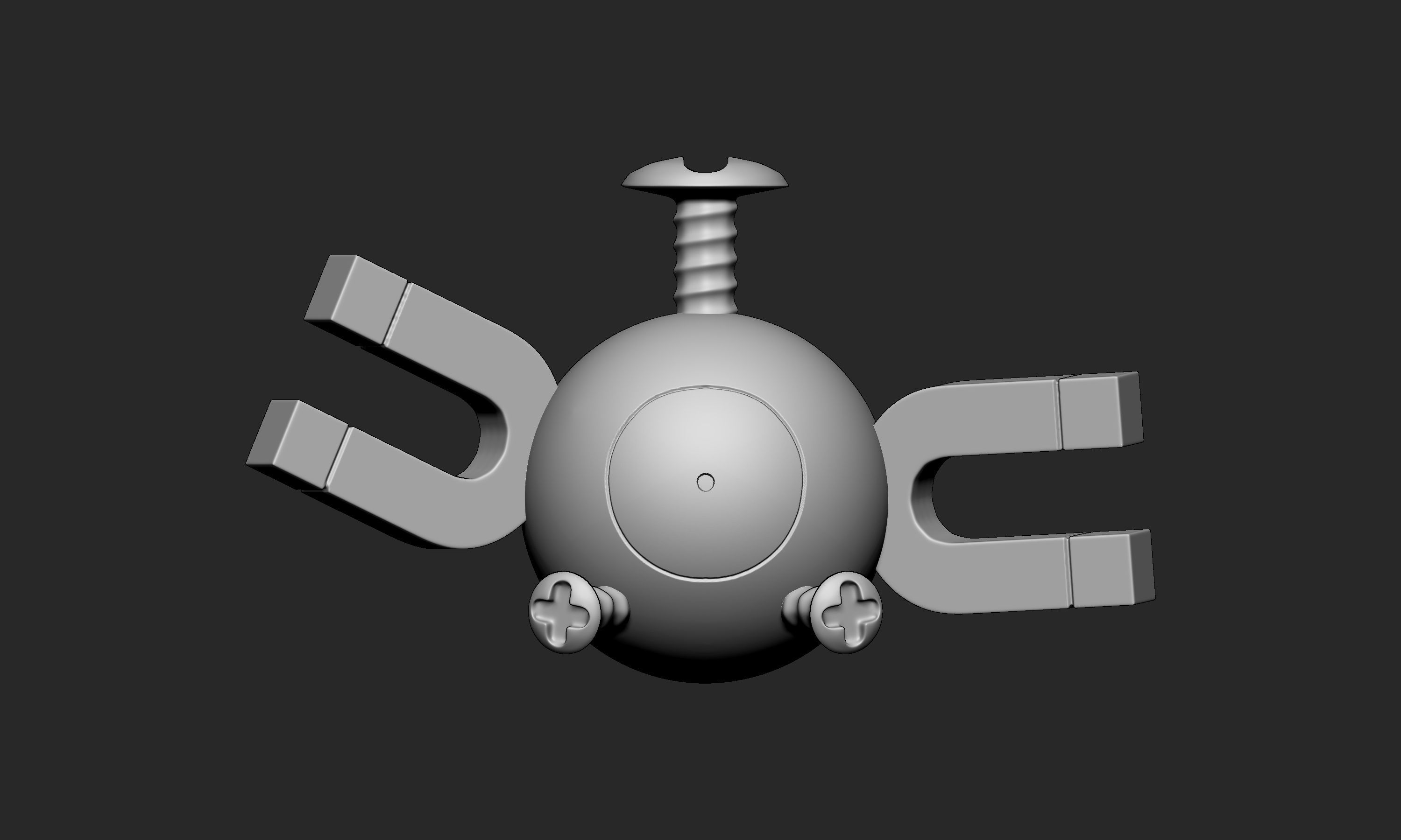 Pokemon - Magnemite Magneton and Magnezone with 2 poses 3D print model_4