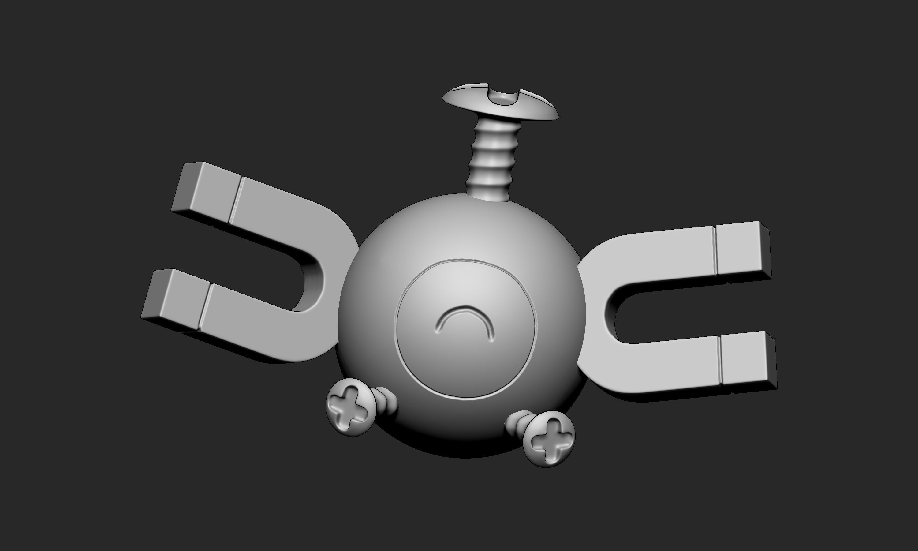 Pokemon - Magnemite Magneton and Magnezone with 2 poses 3D print model_8