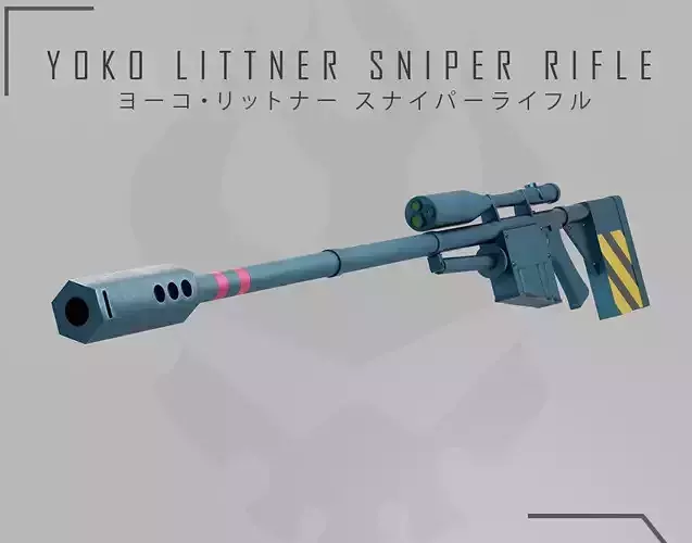 YOKO LITTNER SNIPER RIFLE Gurren Lagann 3D model