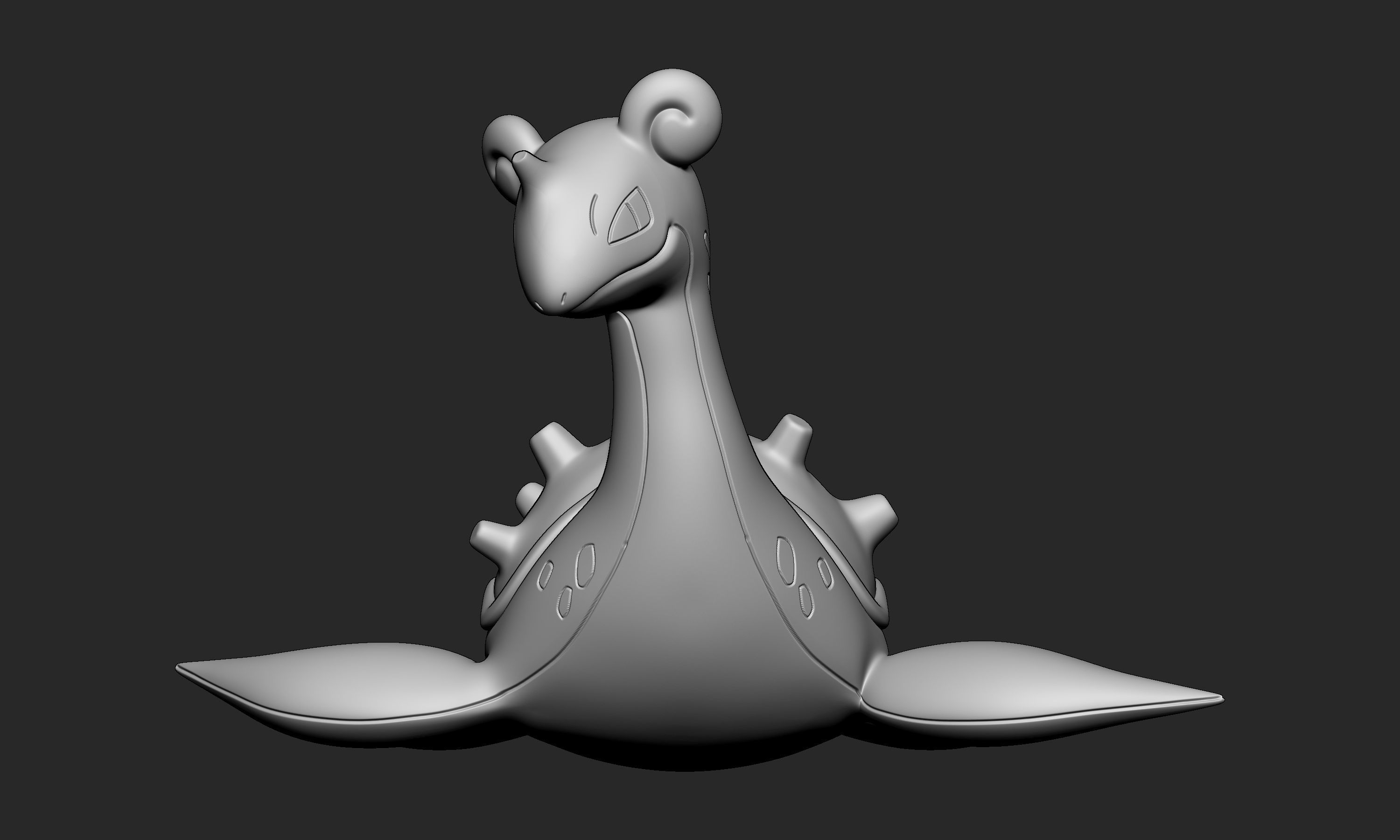 Pokemon - Lapras with 2 poses 3D print model_8
