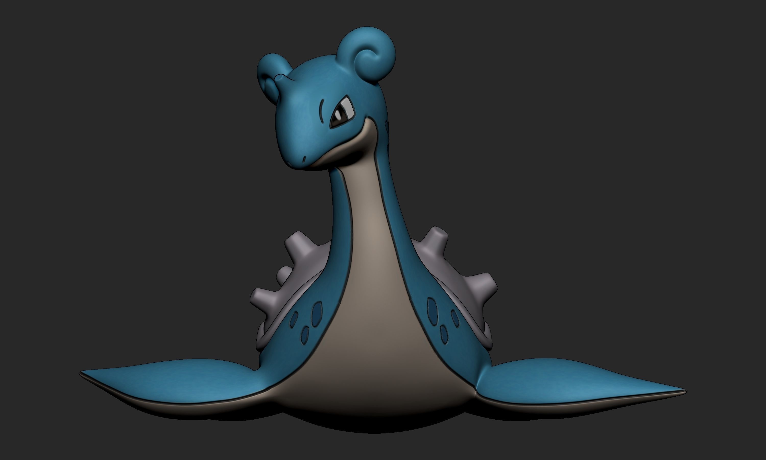 Pokemon - Lapras with 2 poses 3D print model_6
