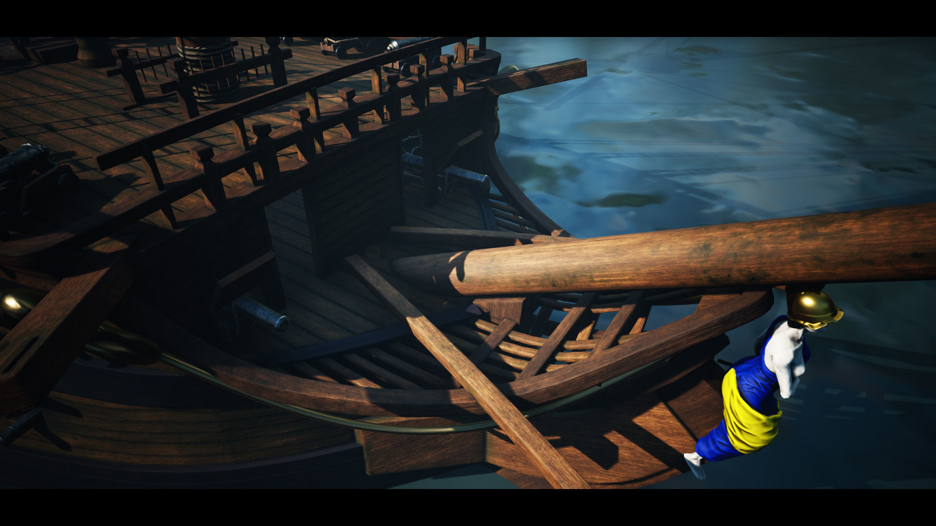 Seventy-four gun ship Low-poly 3D model_29