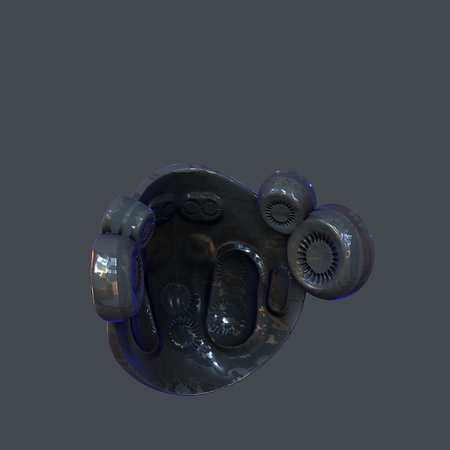 Gas mask helmet scifi Low-poly character art game space  Low-poly 3D model_8