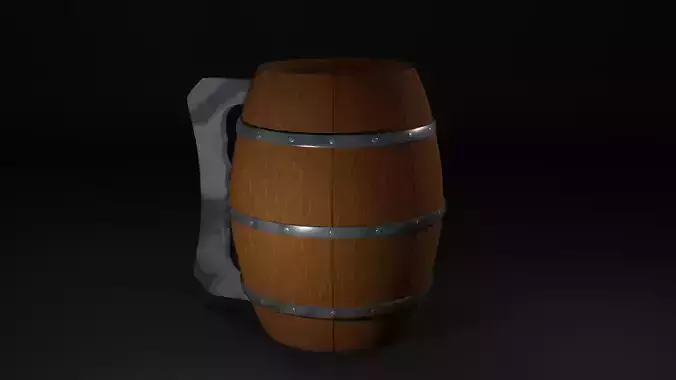 Ale Tankard Low-poly 3D model