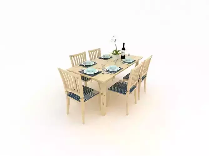 wooden tables 3D model