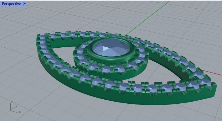 evil eye pendant 3D print model_2