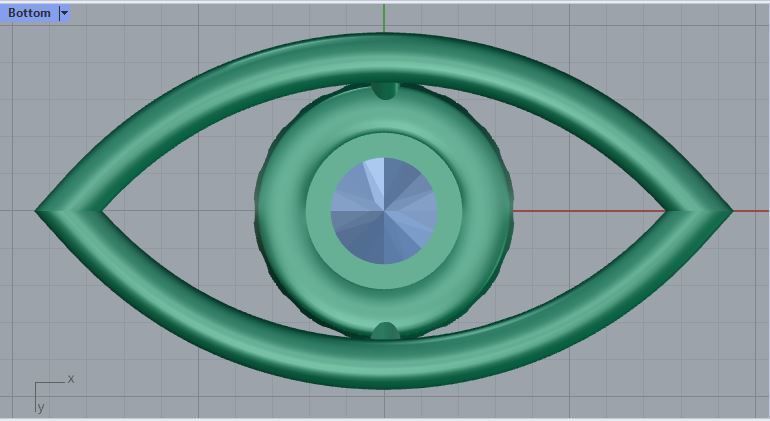 evil eye pendant 3D print model_3