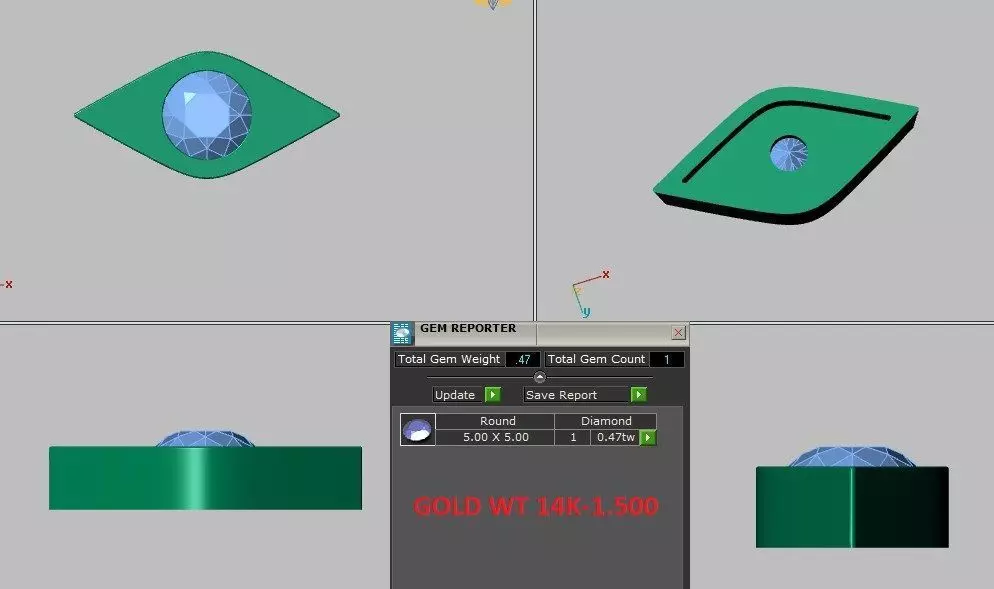 evil eye pendant 3D print model