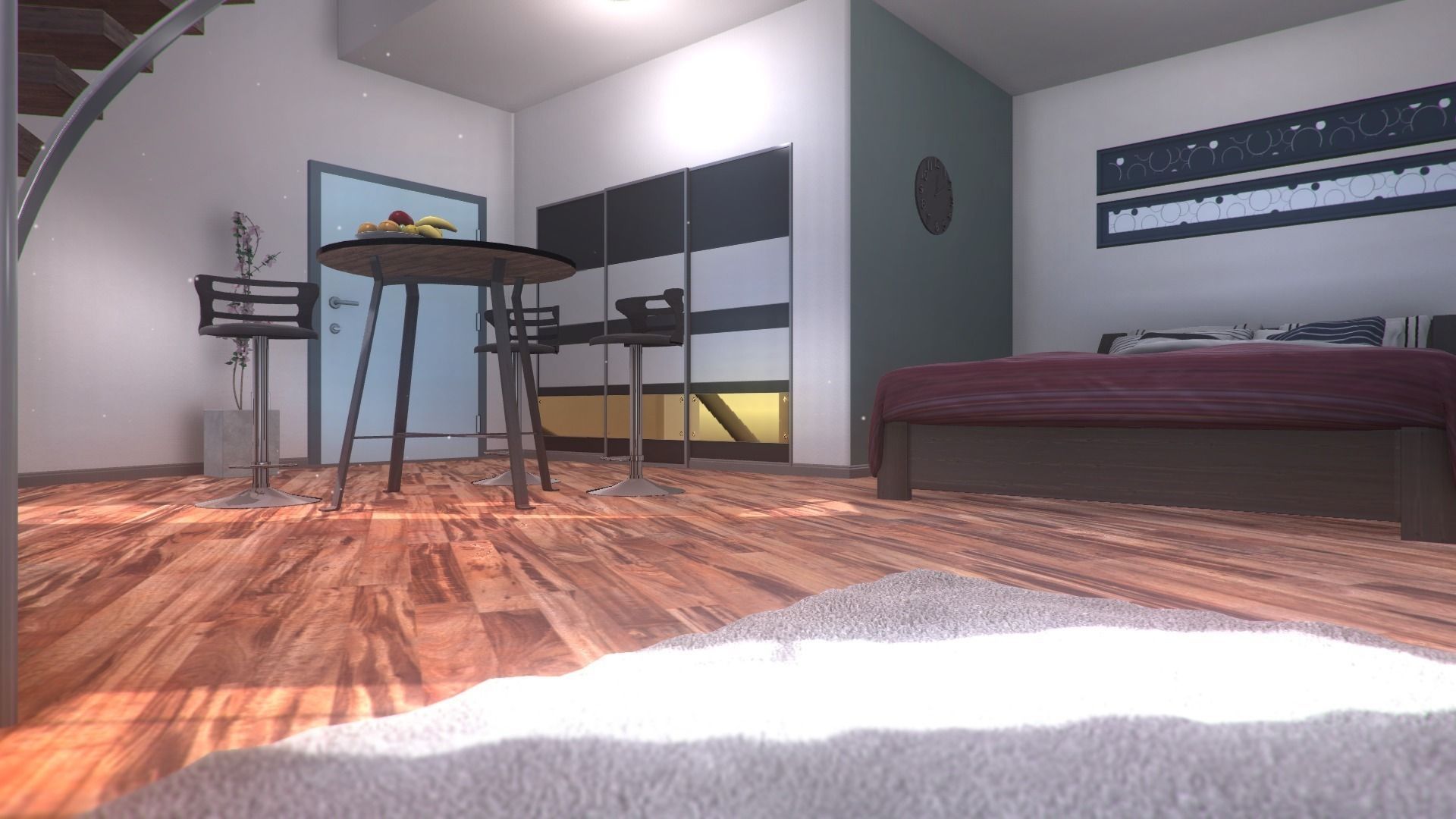 Modern Architectural Props Collection - interior Low-poly 3D model_0