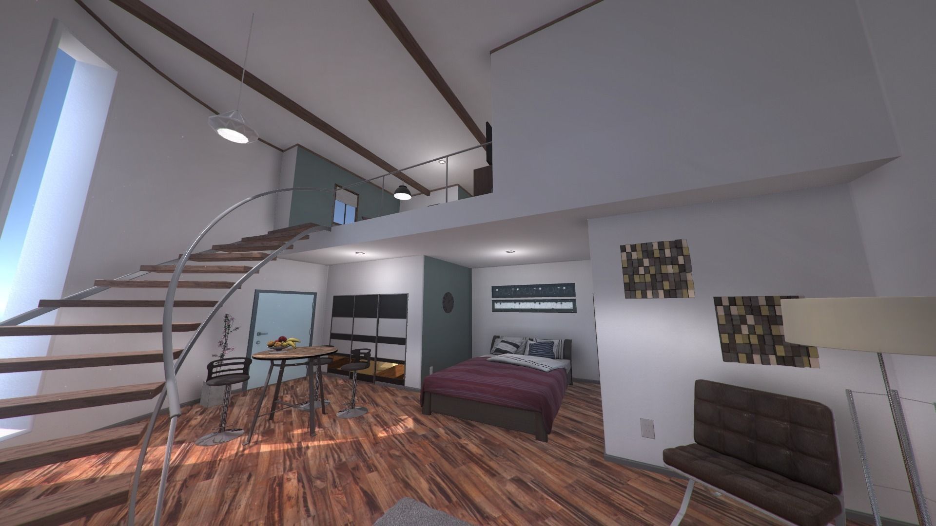 Modern Architectural Props Collection - interior Low-poly 3D model_2