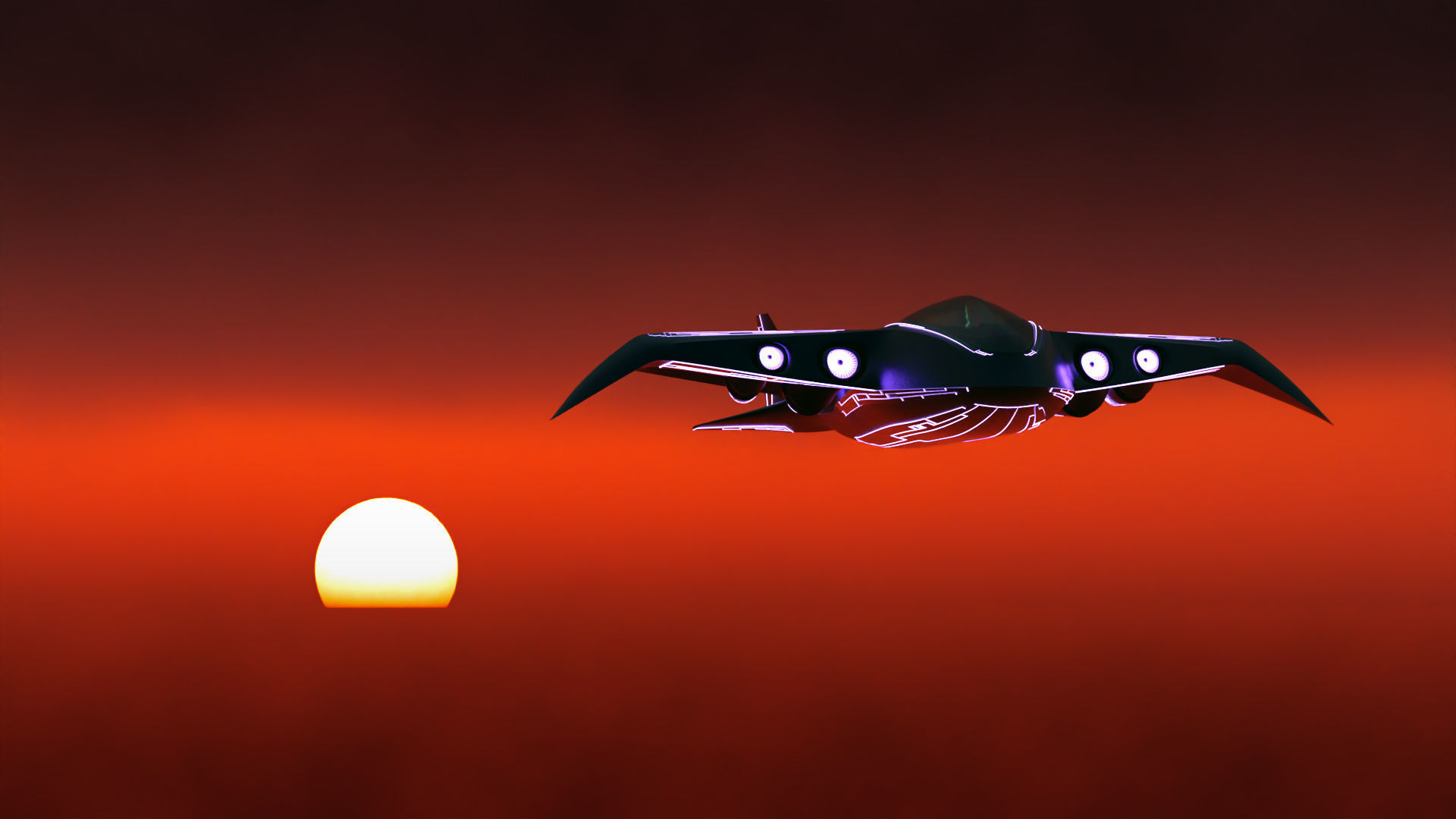 Luxury Cargo Plane Low-poly 3D model_3