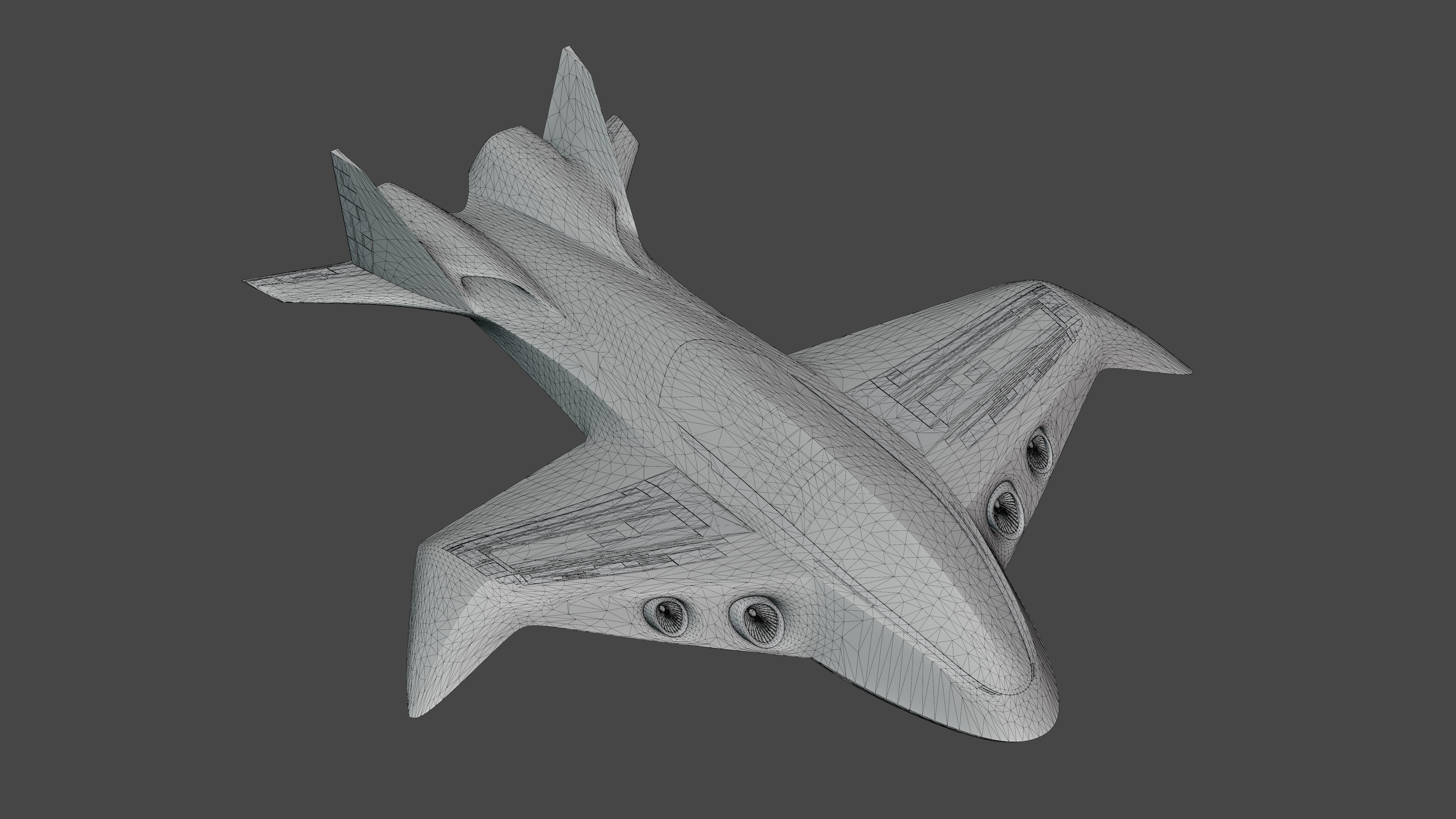 Luxury Cargo Plane Low-poly 3D model_18