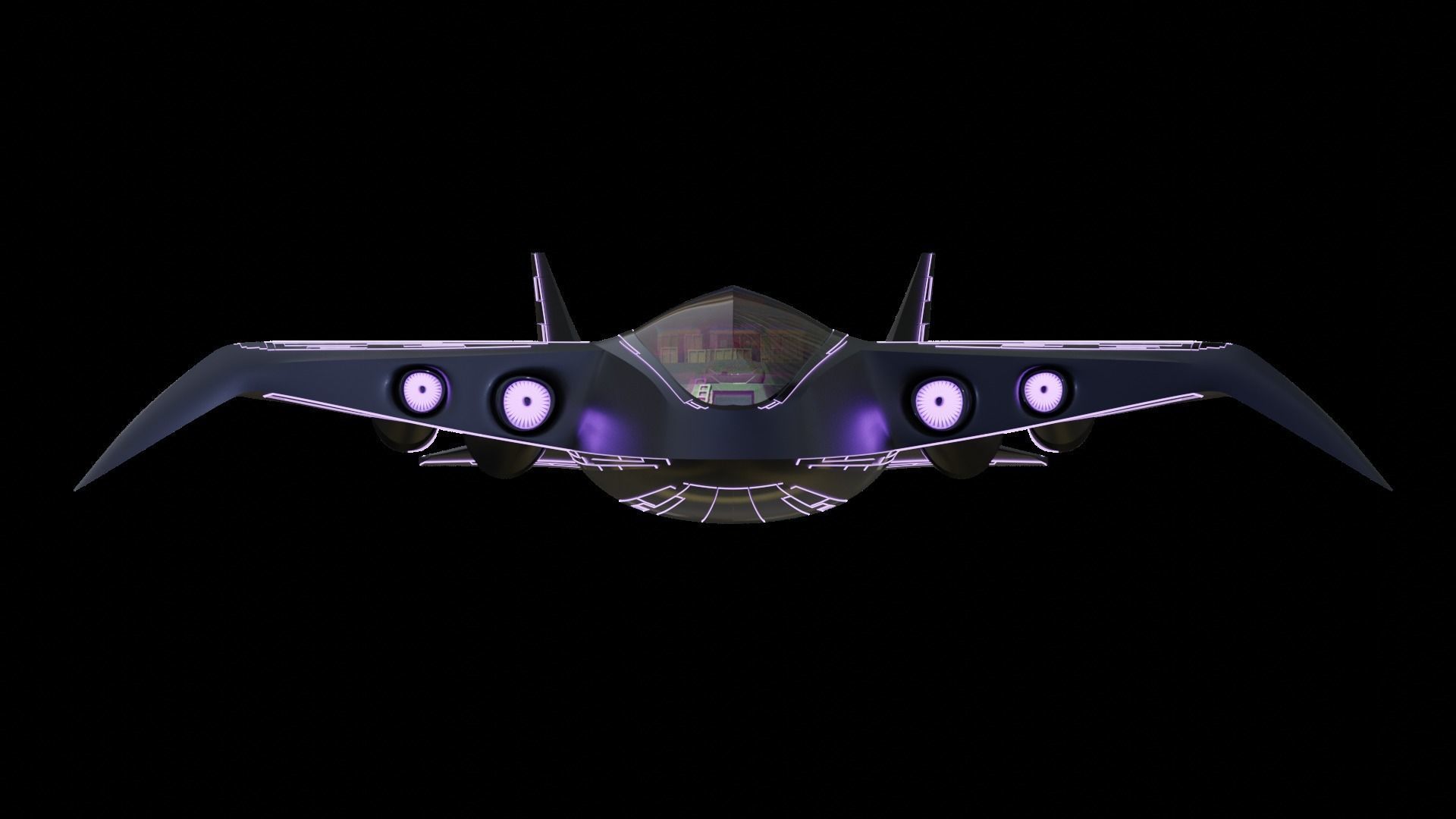 Luxury Cargo Plane Low-poly 3D model_6