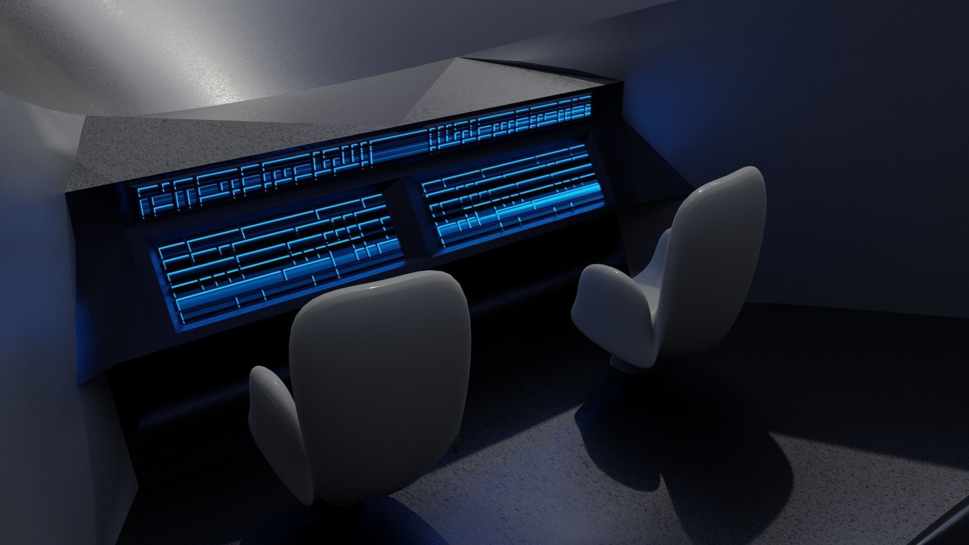 Luxury Cargo Plane Low-poly 3D model_16