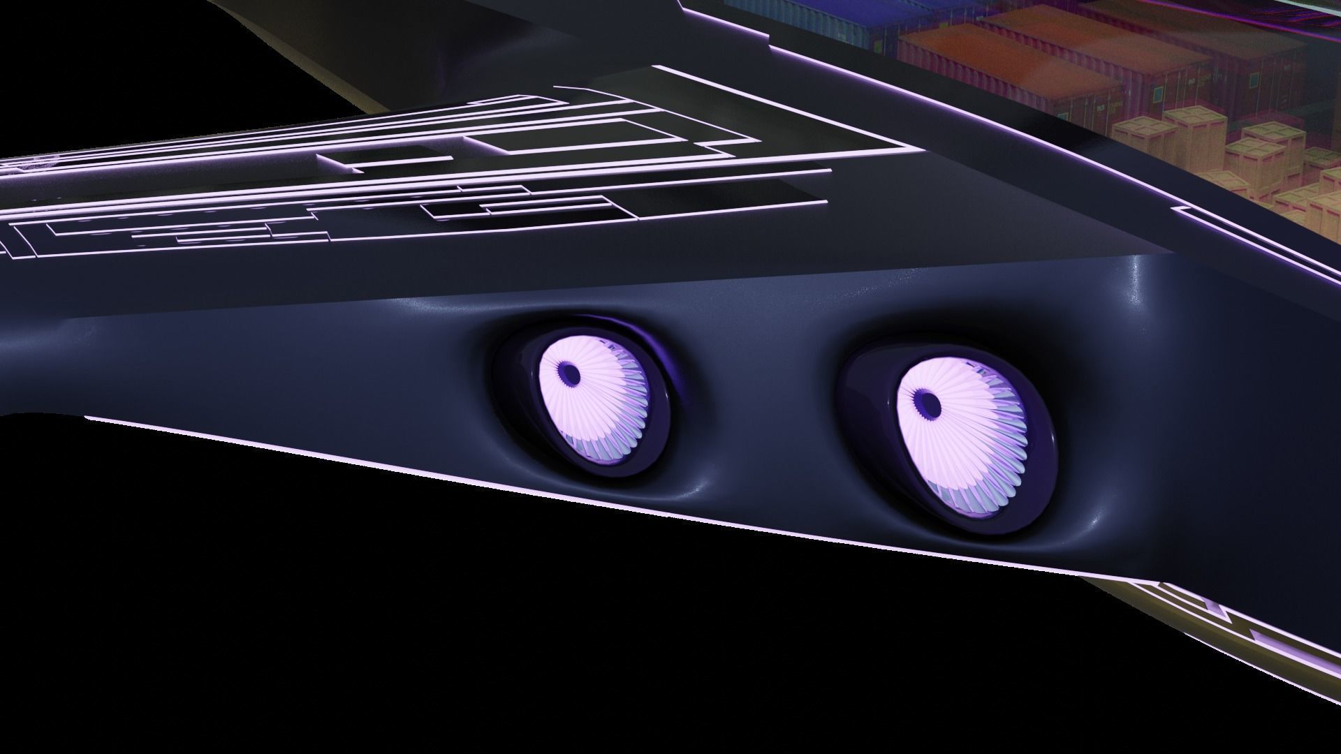 Luxury Cargo Plane Low-poly 3D model_10