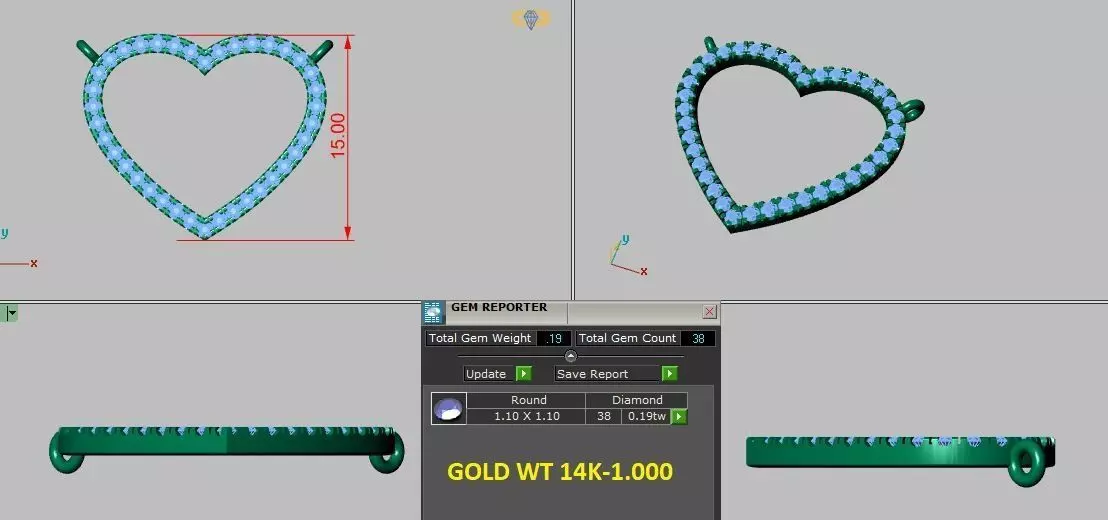 Heart Pendant 3D print model