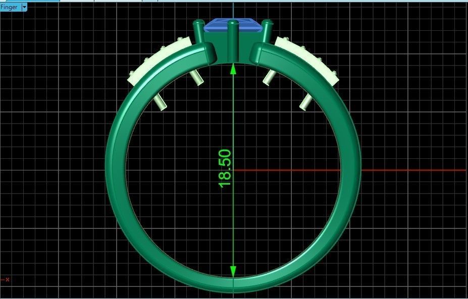 set stylish earrings and ring with emeralds and diamonds 408 3D Model Collection_52