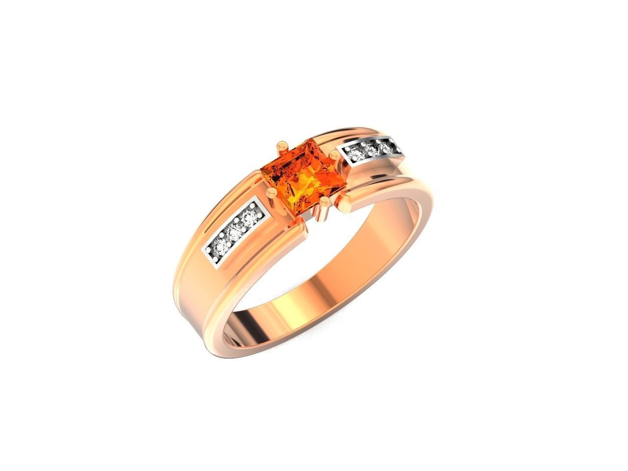 set stylish earrings and ring with emeralds and diamonds 408 3D Model Collection_49