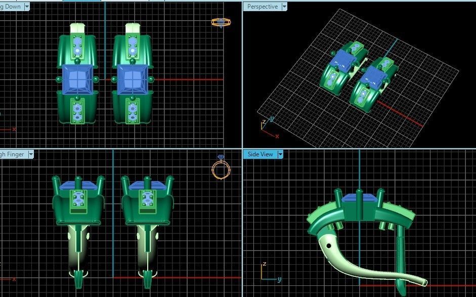 set stylish earrings and ring with emeralds and diamonds 408 3D Model Collection_16
