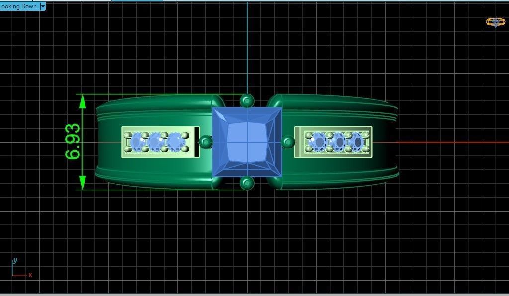 set stylish earrings and ring with emeralds and diamonds 408 3D Model Collection_32