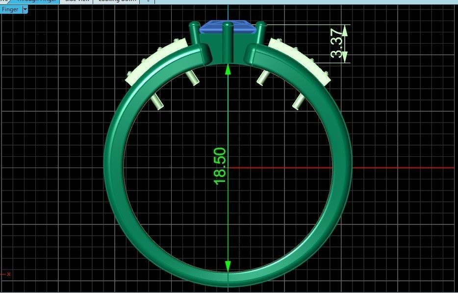 set stylish earrings and ring with emeralds and diamonds 408 3D Model Collection_37