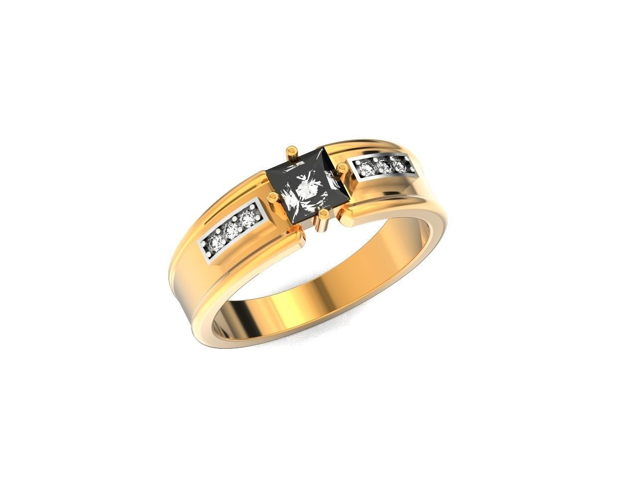 set stylish earrings and ring with emeralds and diamonds 408 3D Model Collection_44