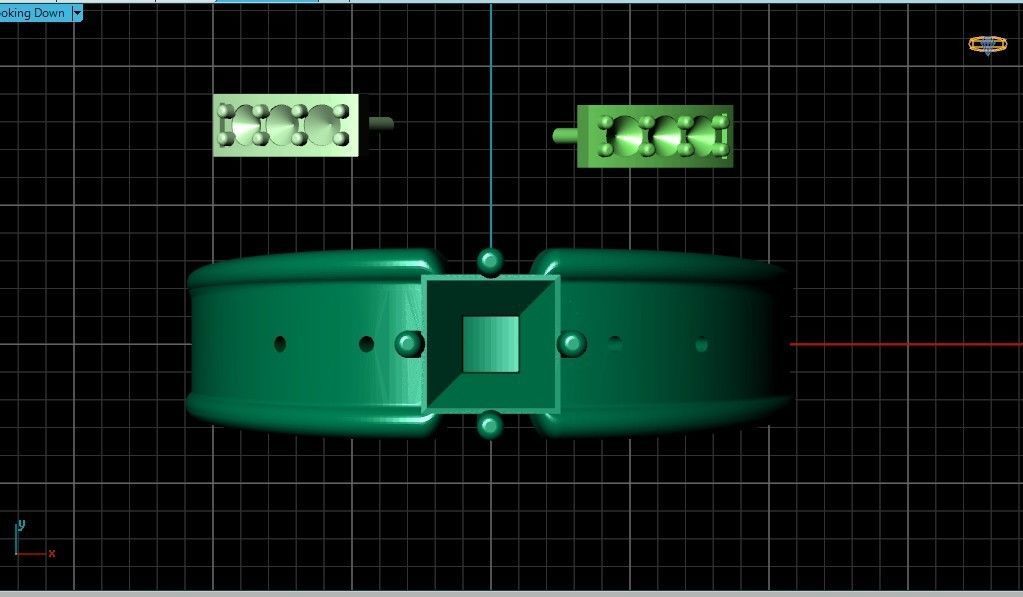 set stylish earrings and ring with emeralds and diamonds 408 3D Model Collection_29