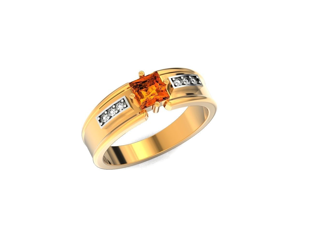 set stylish earrings and ring with emeralds and diamonds 408 3D Model Collection_42