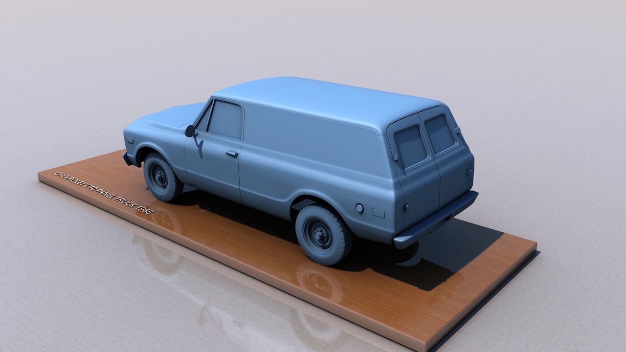 CHEVY C10 PANEL TRUCK 1968 3D print model_2