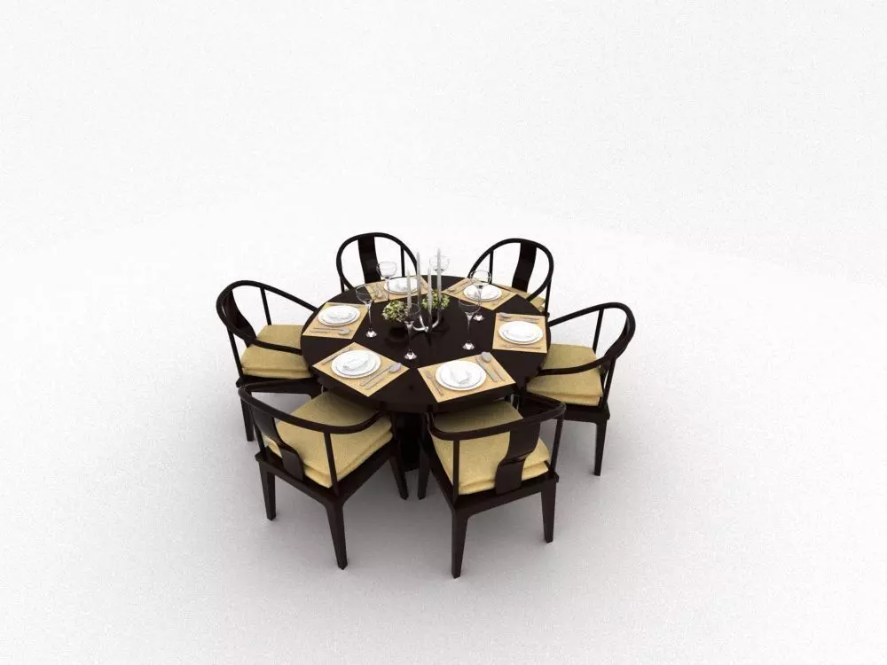 Round table 3D model_0