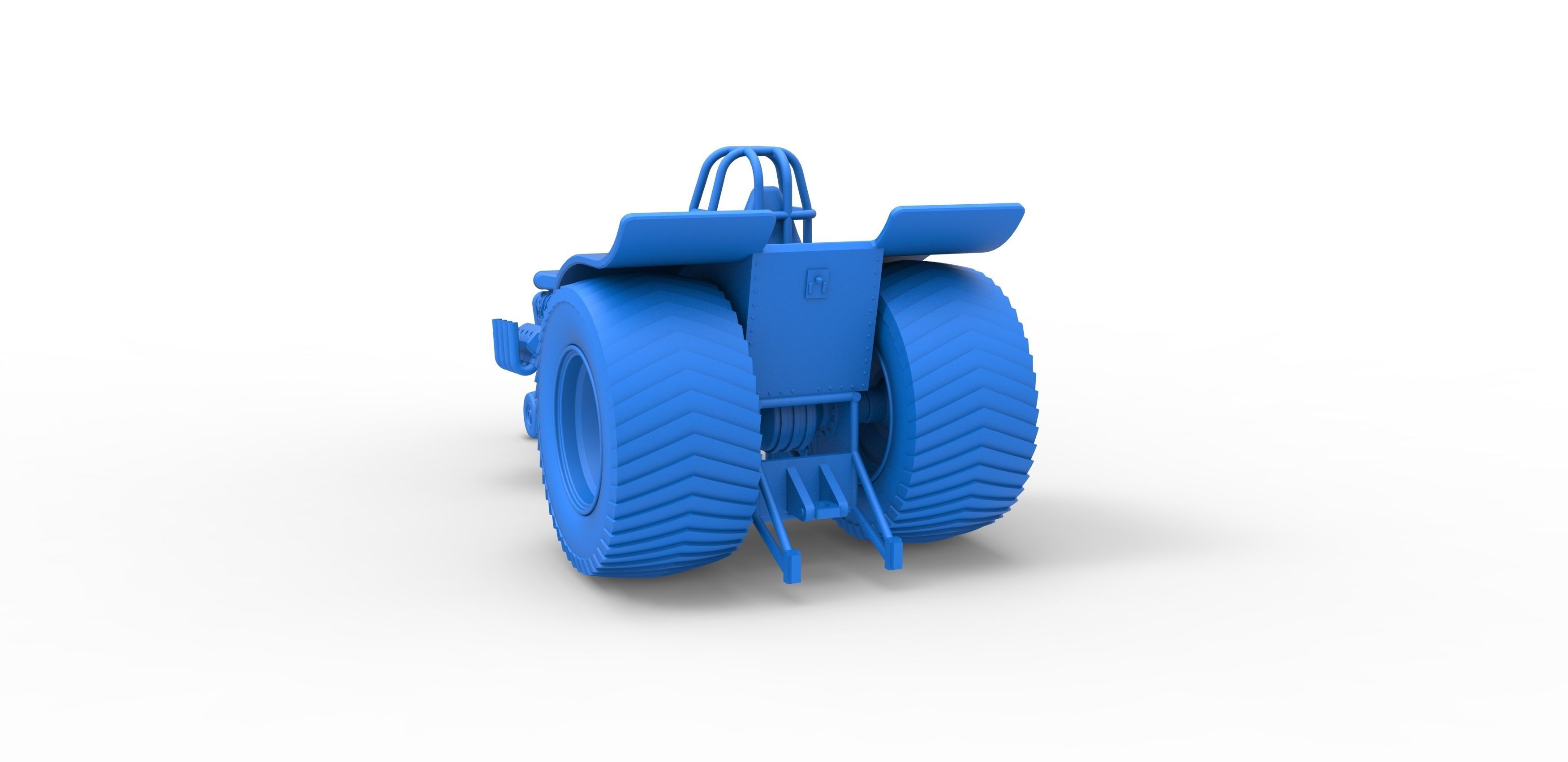 Pulling tractor 3 engines V8 Version 3 Scale 1 to 25 3D print model_26